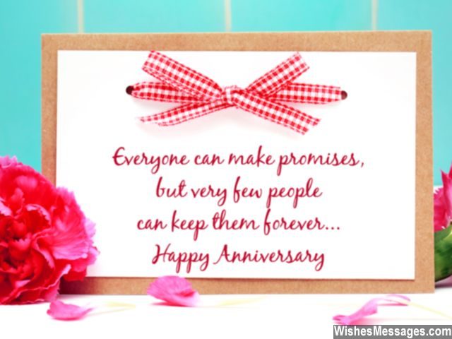 Anniversary wishes card for couples relationship promises