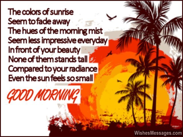 Beautiful poem to wish girlfriend good morning
