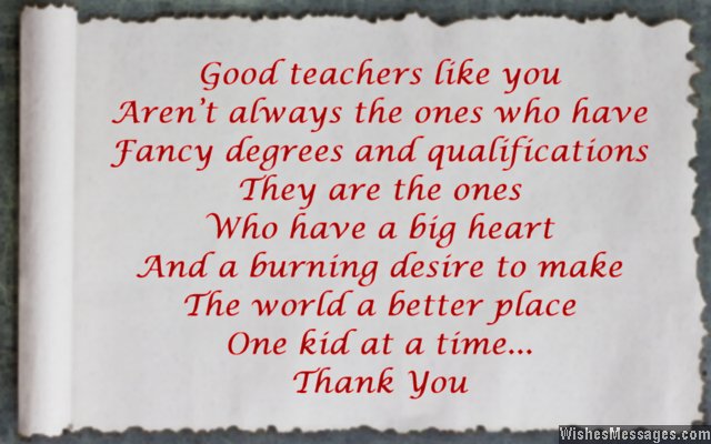 Beautiful quote about good teachers