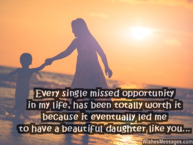 Beautiful quote and love message from mother to daughter holding her hand