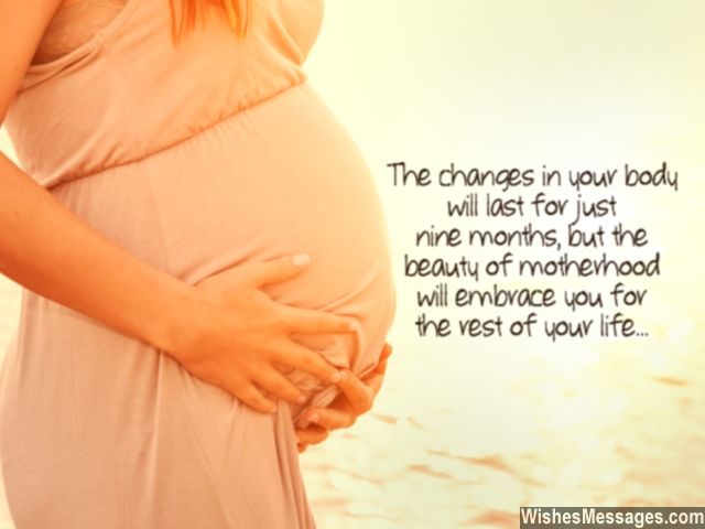 Beauty of motherhood quote for pregnant women