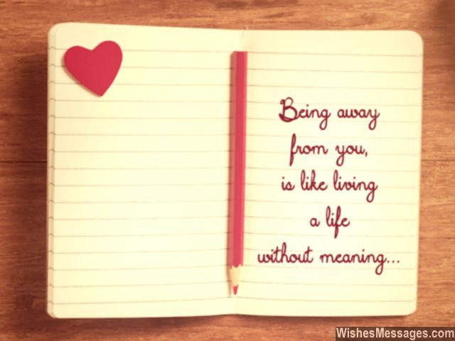 Being away from you cute quote my life is without meaning