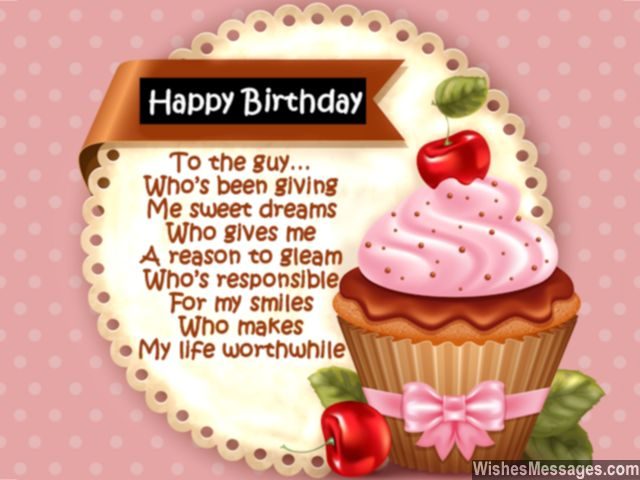 Best birthday poem for him sweet and cute