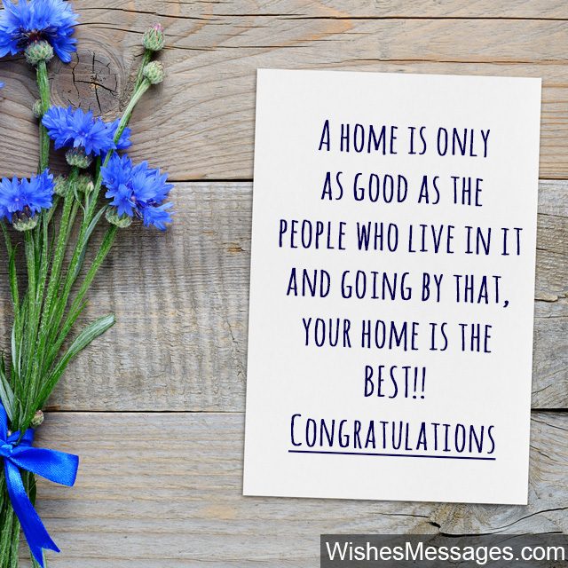 Congratulations greeting card wishes for buying a new home