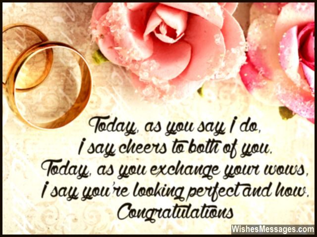 Congratulations wedding card message for getting married