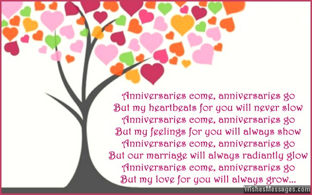 Cute 1st anniversary card poem for wife