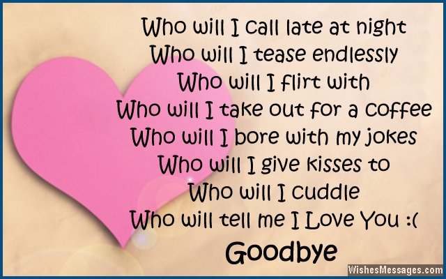 Cute farewell poem to a girl from a boy