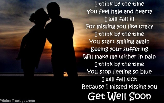 Cute get well soon card wishes for girlfriend