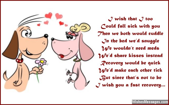 Cute get well soon poem for love