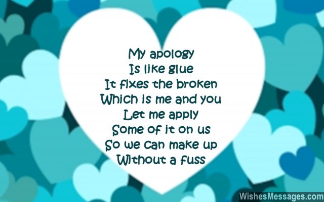 Cute I am sorry poem to husband from wife