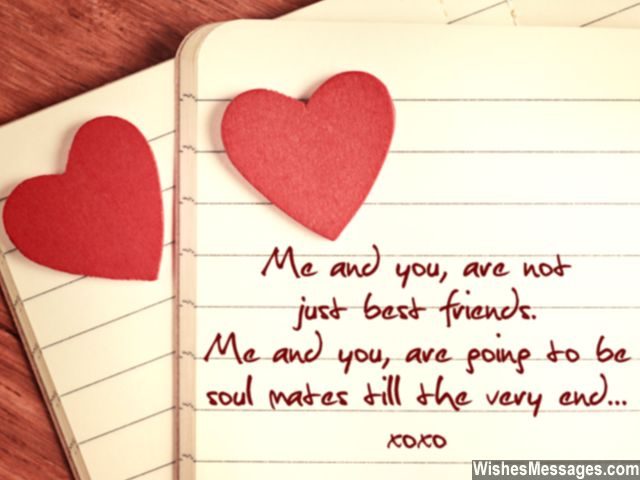 Cute message for best friends we are soul mates note