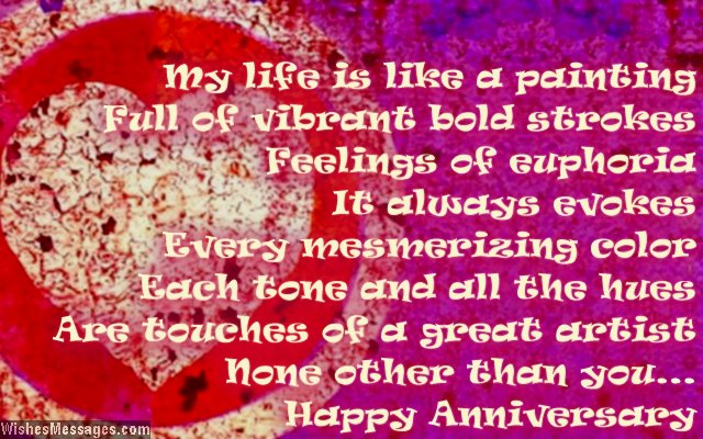 Cute poem to say happy anniversary to him