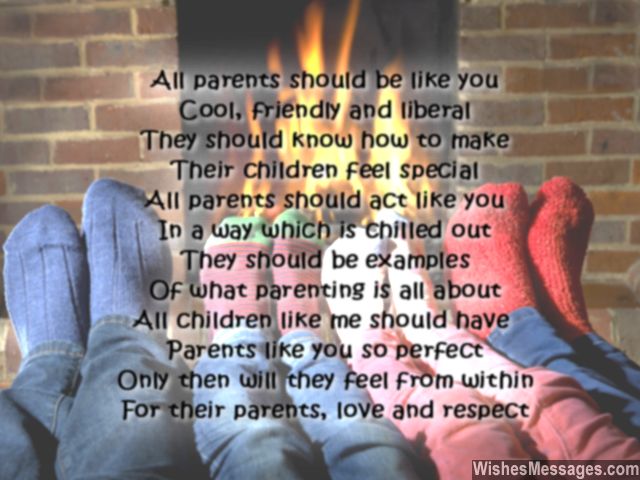 Cute poem to say thanks to parents