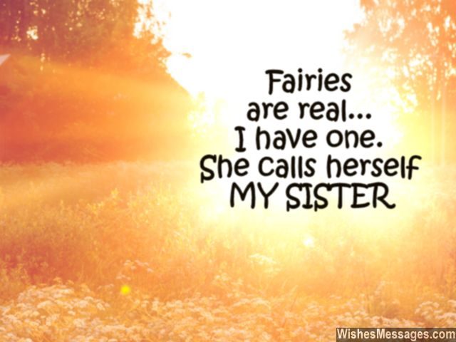 Cute quote about sisters fairy angel in your life