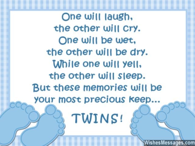 Cute quote for twins and parents of the baby