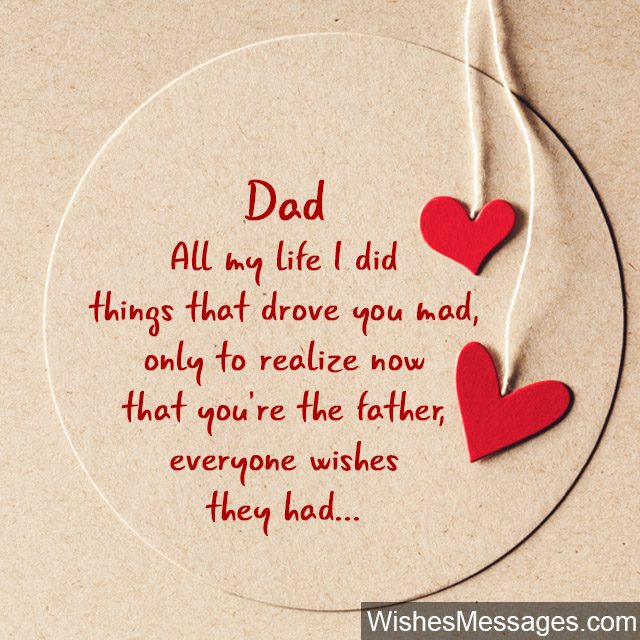Cute way to apologize to your dad greeting card with hearts