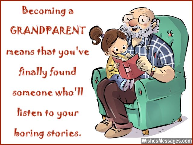 Funny message for new grandparents granddad and grandmom