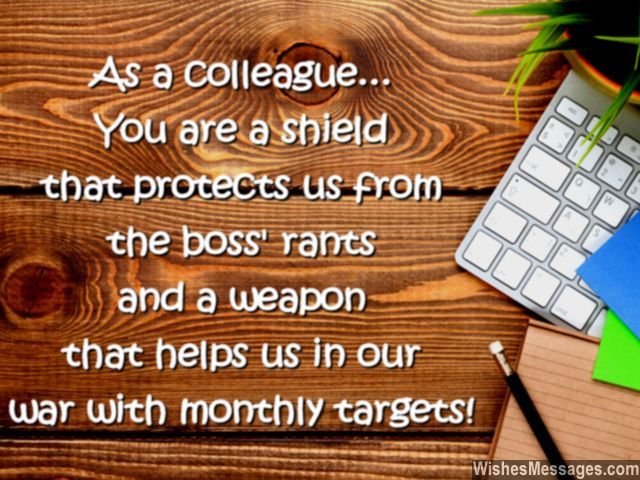 Funny message quote for colleagues and co-workers in office