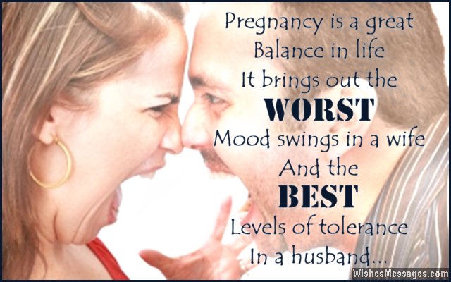 Funny quote on pregnancy husband and wife