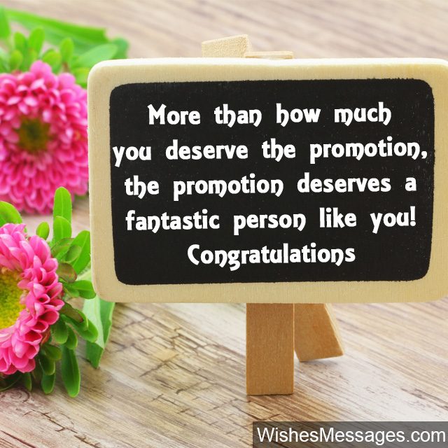 Getting a promotion congratulations wishes messages
