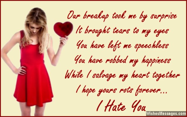 Girl's heartbreak hateful message to her ex-boyfriend