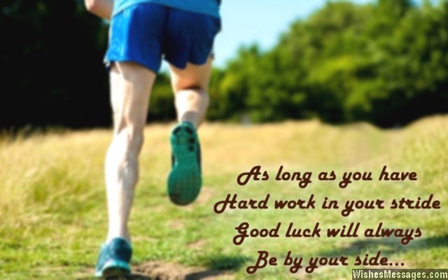 Good luck greeting card message