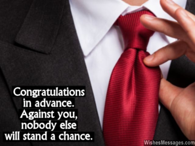 Good luck wish for job interview to write in a greeting card