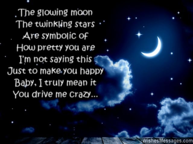 Good night poem for her crazy about you