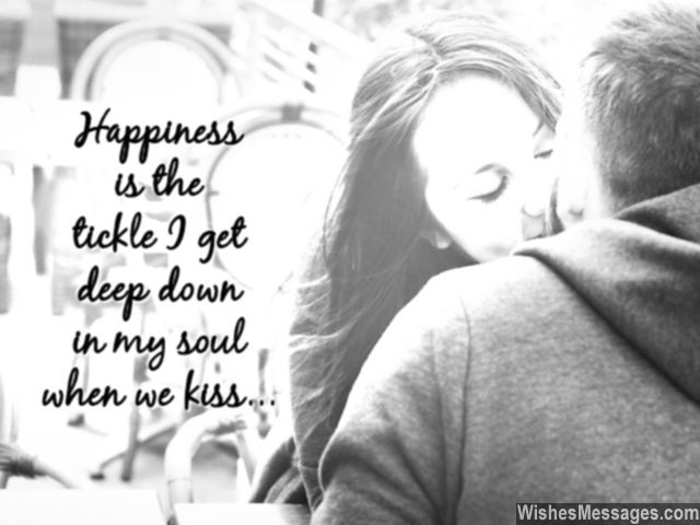 Happiness quote love message wife husband kisses