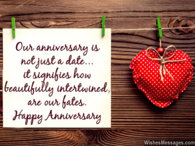 Happy anniversary message for wife and husband love and fate