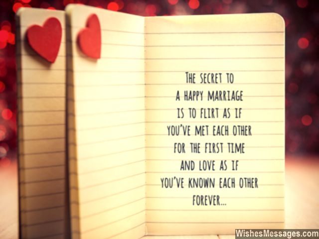 Happy marriage secret quote flirting love between husband wife