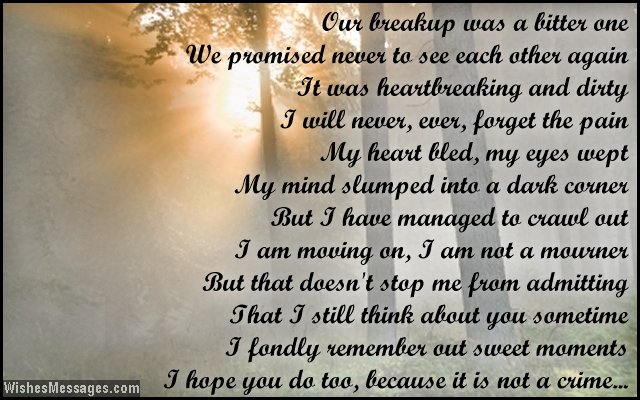 Heartbreaking poem about a girl missing her ex-boyfriend
