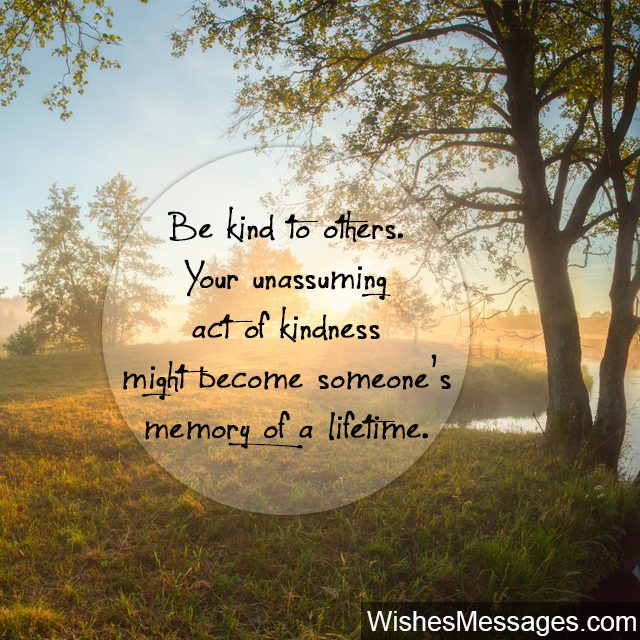 Random act of kindness quote memory of lifetime