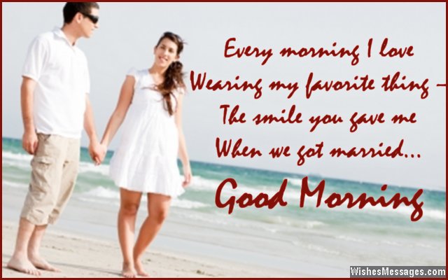 Romantic good morning wish for husband