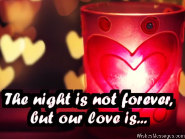 Romantic message to say I love you at night