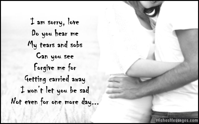 Romantic poem to say sorry to girlfriend
