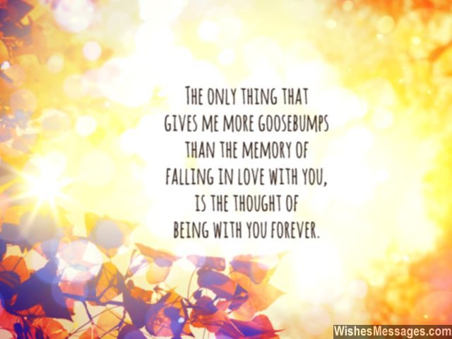Romantic quote falling in love being with you forever