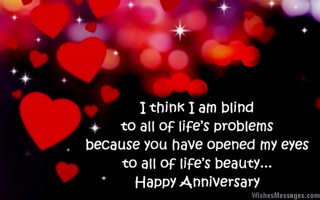 Romantic quote to say happy aniversary to wife