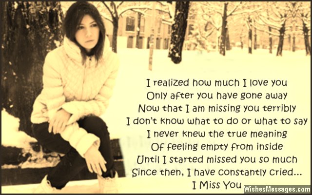 Sad missing you poem from girl to boy