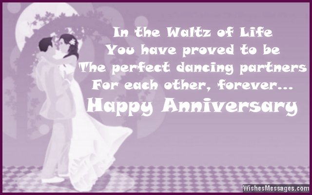 Sweet anniversary greeting card message for couples
