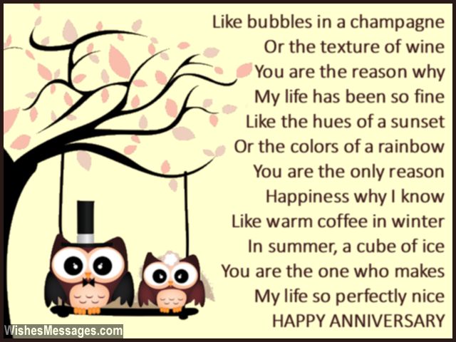 Sweet anniversary poem quote for wife