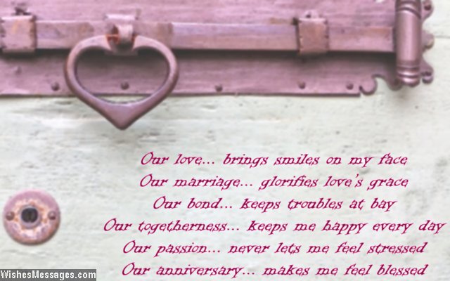 Sweet anniversary poem wishes for her