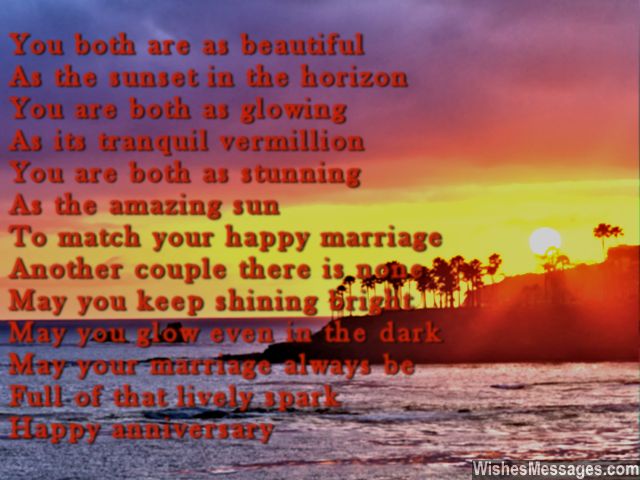 Sweet first wedding anniversary greeting card poem for husband wife