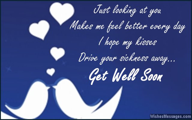 Sweet get well soon message for girlfriend