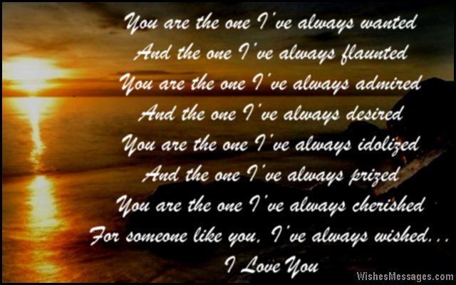 Sweet i love you poem for husband