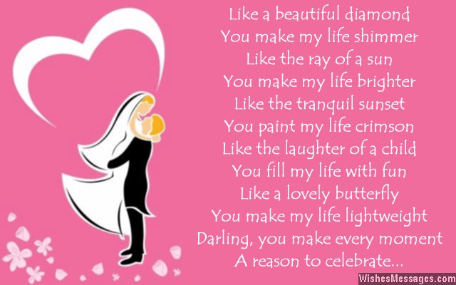 Sweet love poem to say thank you to wife