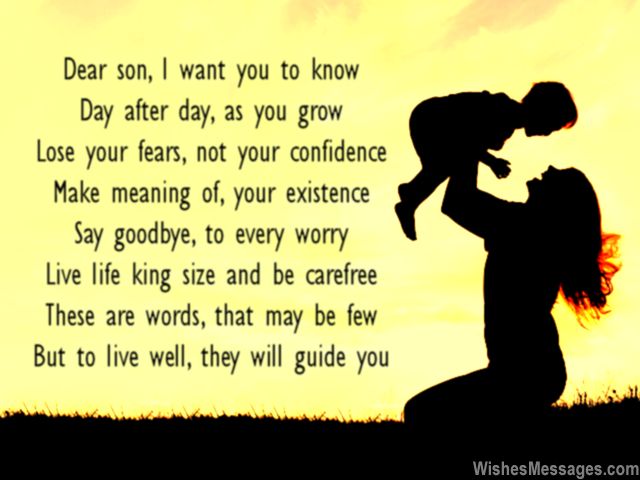 Sweet love poem to son from parents to write on a greeting card