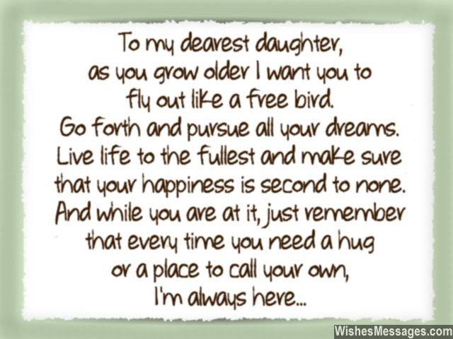 Sweet quote for a daughter beautiful note from mom dad