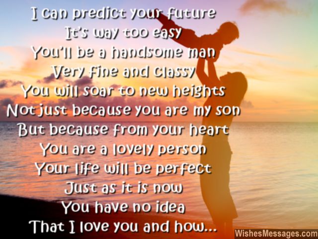Sweet quote to son from mother so say I Love You